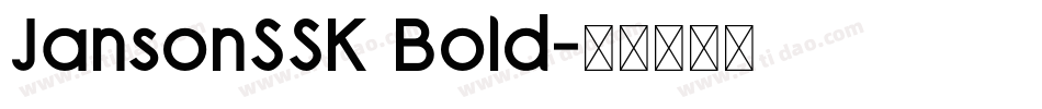 JansonSSK Bold字体转换